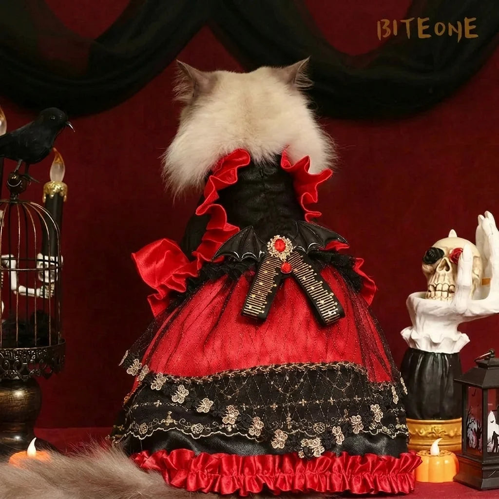 Dark Night Halloween Cat Princess Dress