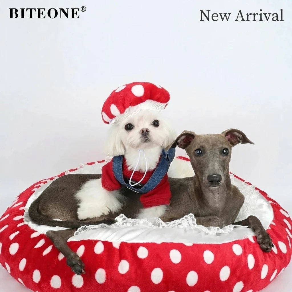Warm Mushroom Pet Bed