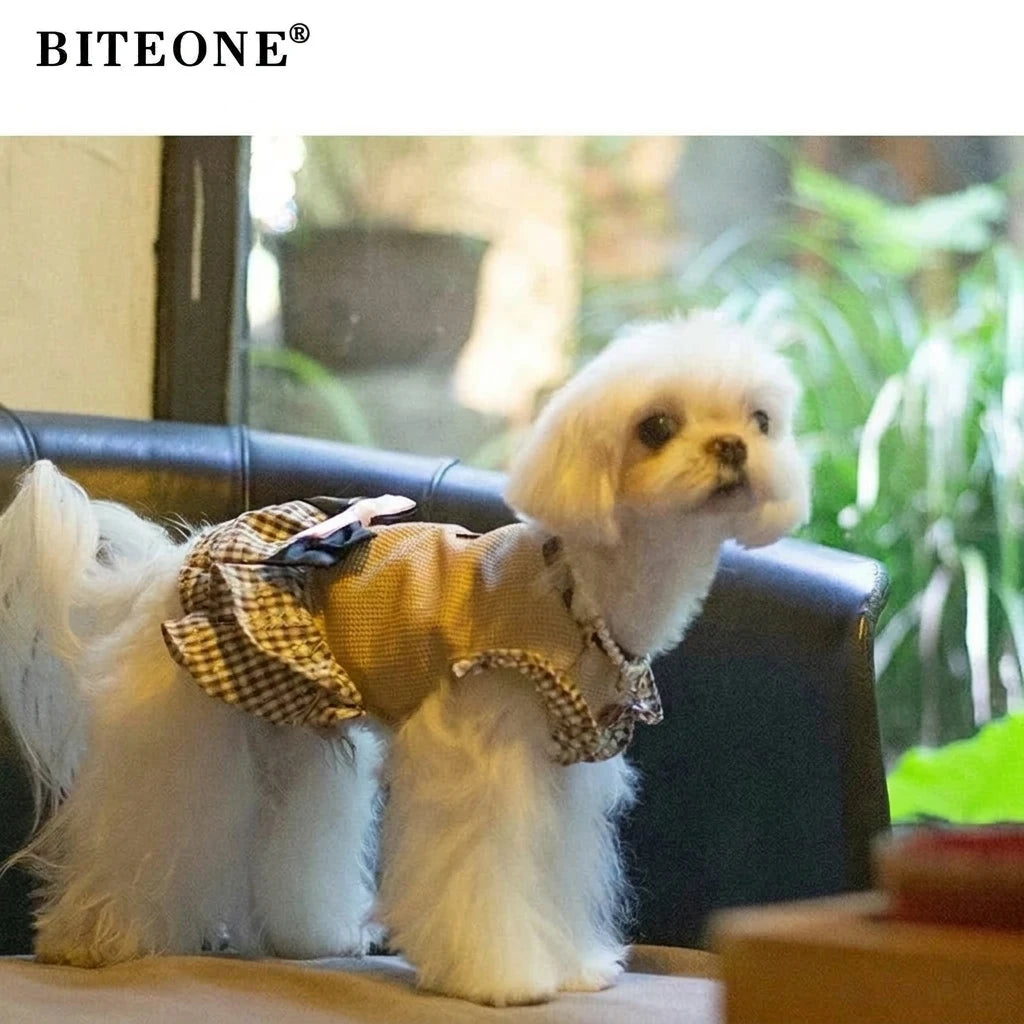 Caramel Preppy Pet Dress