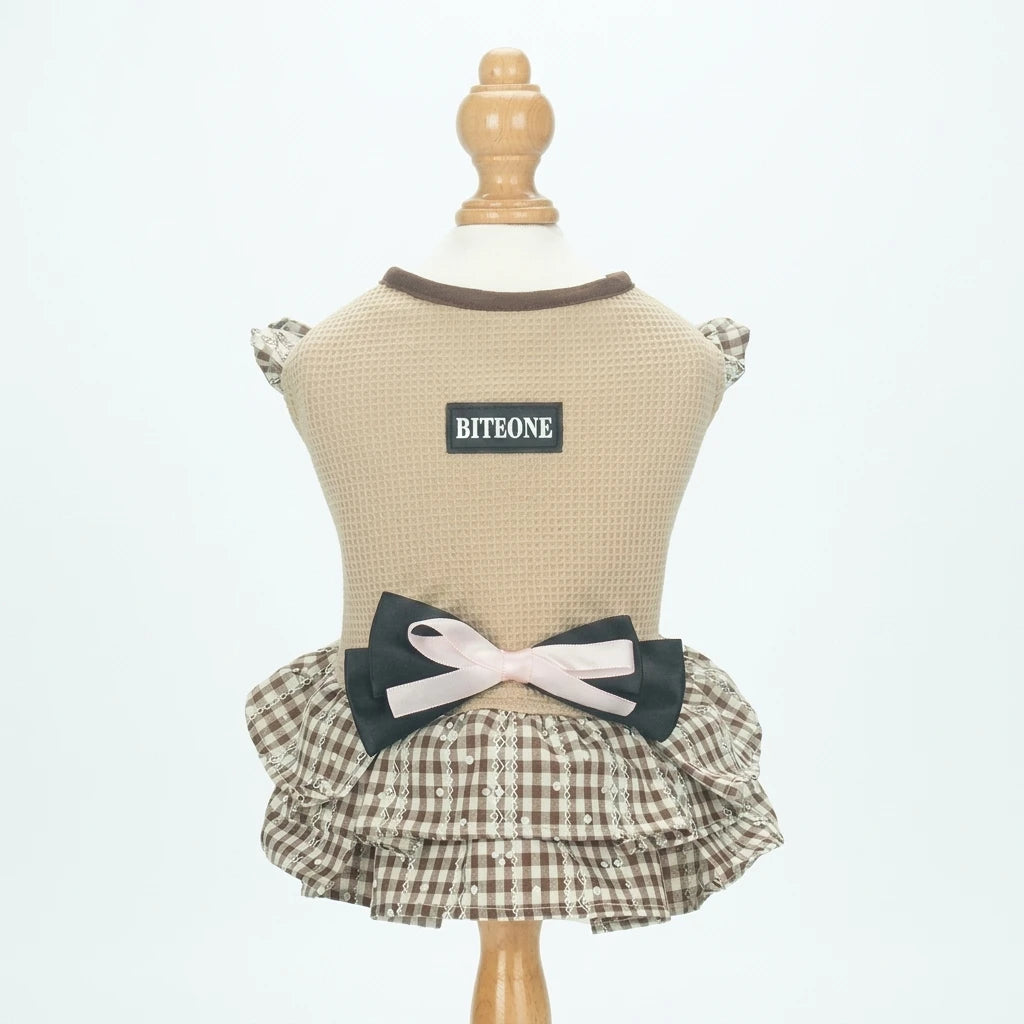 Caramel Preppy Pet Dress