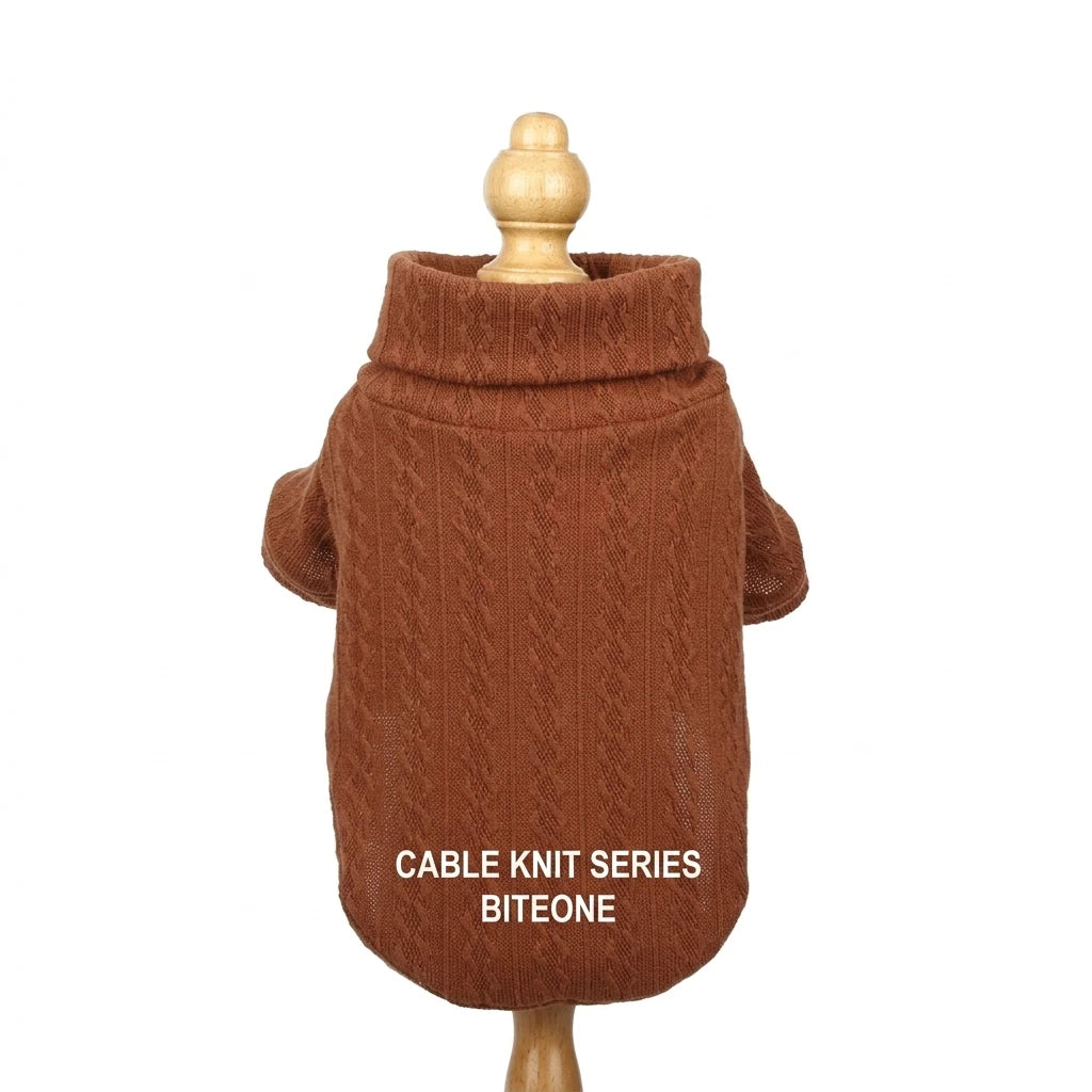 British-Style Pet Turtleneck Sweater