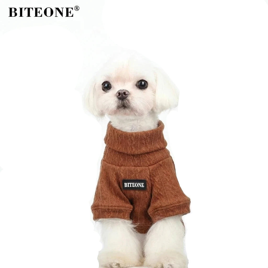 British-Style Pet Turtleneck Sweater